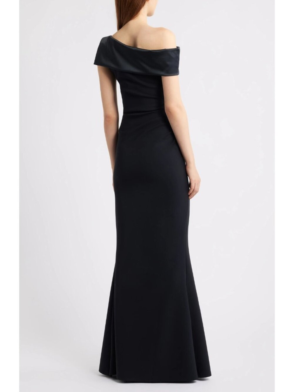 🆕CHIARA BONI Koppany Ruched Off Shoulder Gown Dress 12 Black - Picture 2 of 11